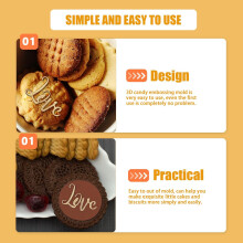 Stampo in acrilico per fondente, decorazione per torte e biscotti, stile assortito, colore rosa.