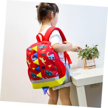 Niedliches Dinosaurier-Design auf der Rückseite für bequeme Vorschultasche mit Tragegurten