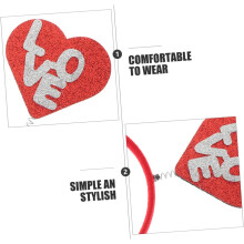 Valentine's Day Heart Headband for Women Durable and Chic Hair Hoop