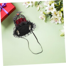 Gotisk fuglebur mini flosshatt hodeplagg til Halloween-fest flaggermuskostyme hårbånd rose cosplay