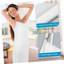 Abito sottoveste in modal con spalline sottili regolabili, ideale per serate fuori e pigiama, colore bianco.