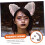 Σετ κορδέλας μαλλιών και ουράς Foxes Ear 2 τεμάχια γκρι γούνινο αξεσουάρ cosplay 3