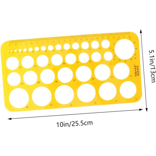 Circle Measuring Ruler and Curve Template Plastic Drafting Tool for Architecture Drawing 1