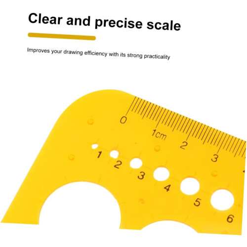 Circle Measuring Ruler and Curve Template Plastic Drafting Tool for Architecture Drawing 2