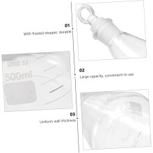 Erlenmeyerkolben aus Borosilikatglas mit Stopfen, 500 ml, schmale Öffnung