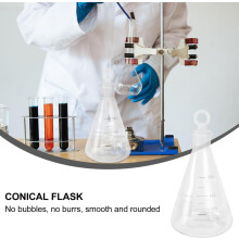 Boroszilikát üveg Erlenmeyer-lombik dugóval, 500 ml-es keskeny szájú Erlenmeyer-lombik