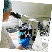 Matraz cónico de vidrio de borosilicato con tapón, 500 ml, boca estrecha, tipo Erlenmeyer.