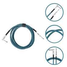 6,35-mm-Gitarrenanschlusskabel, 3 Meter, nylonummanteltes Audiokabel