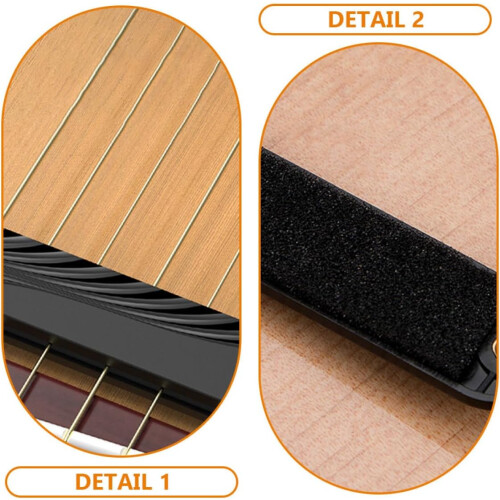 Guitar String Muter Metal Guitar String Damper Lightweight Quiet Practice Easy Installation 2