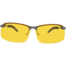 Nachtsonnenbrille mit polarisierten Gläsern für Nachtfahrten, verspiegelte Fassung