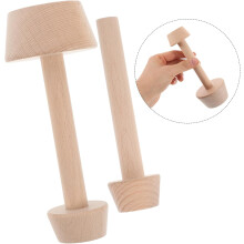 2pcs Double Sided Pastry Tamper Pie Tamper 4.7in Dual-Ended Design Natural Wood Versatile Use