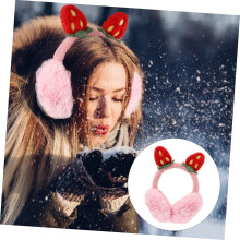 Plüsch-Erdbeer-Ohrenschützer für warme Wintertage – Schicker Ohrenwärmer für Damen, bequem und weich, ideal für kaltes Wetter