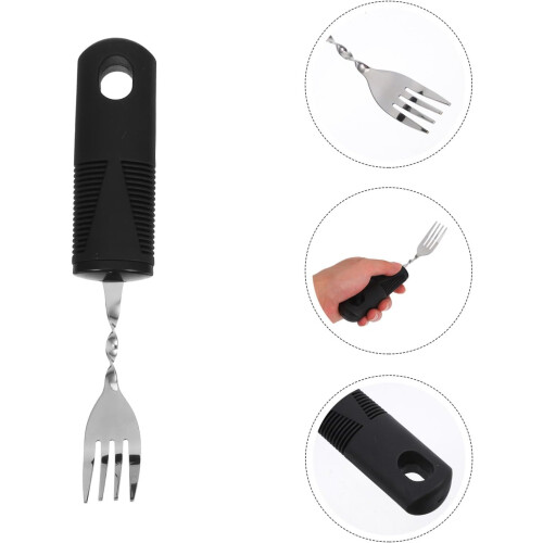 Shake Fork for Elderly Disabled Patients Adaptive Utensils Angled Feeding Design Comfortable to Hold 2