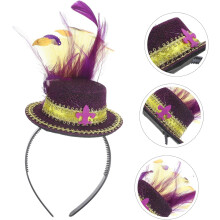 Fascia per capelli con piume, cappellino fascinator da donna, copricapo con piume per tea party, accessorio per capelli elegante, cappelli fascinator