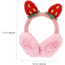 Plush Strawberry Earmuff for Winter Warmth Chic Ear Cover for Women Comfortable and Soft Ear Warmer Cold Weather