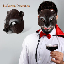 Halloween esquilo animal máscara metade rosto Pu espuma cute máscara cosplay