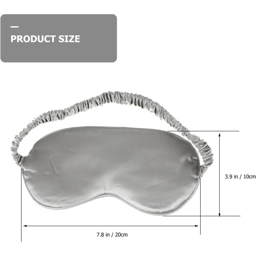 Set di 3 mascherine per dormire con elastici in seta artificiale, comode, con cordino per capelli e custodia. 1