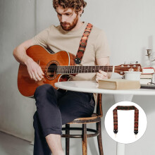 Banjo Guitar Belt Guitar Creative Embroidery Stylish Webbing Canvas Material Easy to Carry Safe