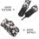 Adjustable Electric Guitar Strap with Plush Thickened Material and Eye-catching White Leopard Print 3