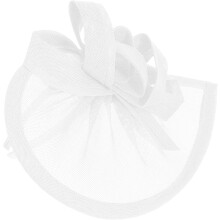 Retro Top Hat Hair Clip Fascinator with Adjustable Positioning for Tea Parties and Formal Occasions Women White