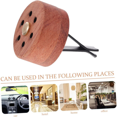 Bureau wierookdiffuser voor in de auto, aromatherapie houten parfumornament, etherische oliediffuser