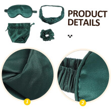 Silk Eye Mask for Sleeping Includes Makeup Head Wraps Eye Blindfold and Washing Hair Bands like Elastics Scrunchy f