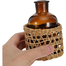 Flacone diffusore a bastoncini vuoto, cilindro in vetro, barattolo per aromaterapia ricaricabile, contenitore di fragranze essenziale