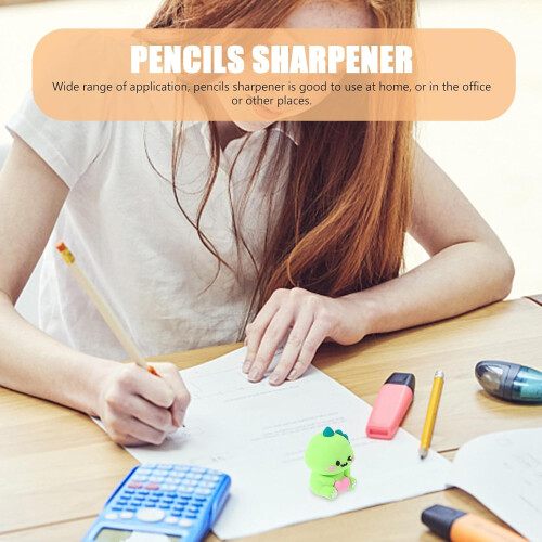 Small Cute Animal Pencil Sharpener Handheld Manual Sharpener with Dinosaur Design 2