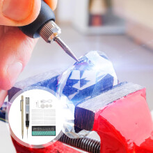 Lápiz de lijado eléctrico portátil de 25 W con motor recargable USB de 3 velocidades, kit de 49 piezas para grabado en vidrio y madera.
