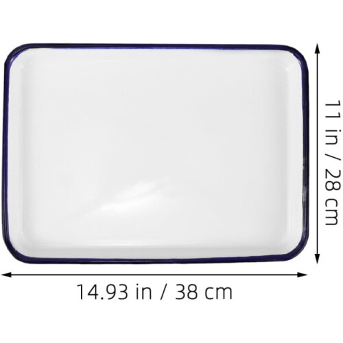 Non-Stick Oven Pan Rectangular Baking Tray Enamel with Wear-Resistant Enamel Coating Easy Release Design 1