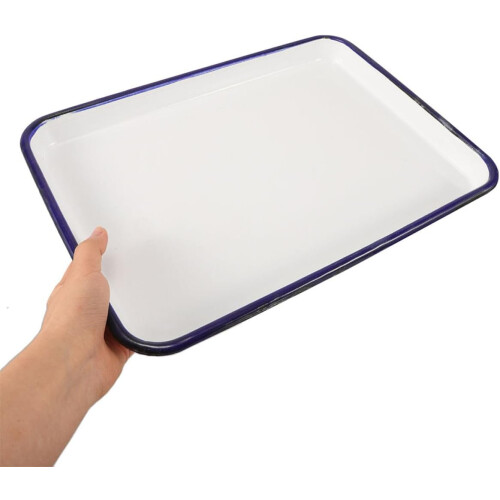 Non-Stick Oven Pan Rectangular Baking Tray Enamel with Wear-Resistant Enamel Coating Easy Release Design 2