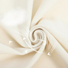 Tessuto di lino a griglia per ricamo con ago da punch, ideale per attività artistiche e progetti di ricamo fai-da-te.