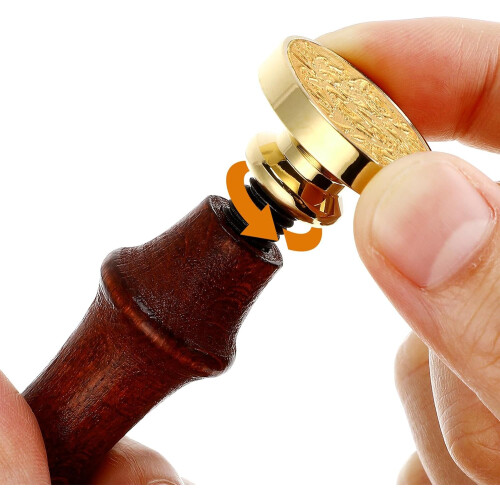 Traditional Wax Seal Stamp Heads Set 11pcs with Handle, Creative Pattern Letter Seals 2