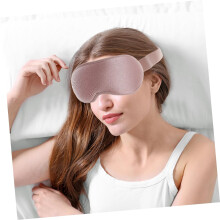 Maschera per gli occhi in memory foam per dormire, portatile, anti-luce, ideale per viaggi, ufficio e uso domestico, colore rosa.