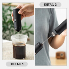 Mixer electric de mână cu spumă de lapte, portabil, Latte Art Frother, mixer electric, mixer de mână, mixer de cafea ...