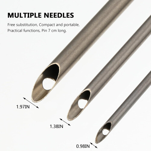 Sticknadel-Set mit Holzgriff und 3 austauschbaren Spitzen 2