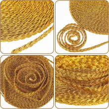 Goldgeflochtenes Zierband zum Nähen von Kleidung und Vorhängen (DIY), waschbar und strapazierfähig