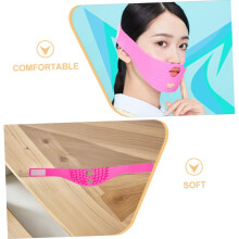 V-vormig herbruikbaar siliconen gezichtsmasker voor kinlift, verwijdering van een dubbele kin en versteviging van de nek.