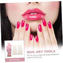 Arte das unhas modelo de mão simulado arte das unhas mão mulheres manicure prática ferramenta