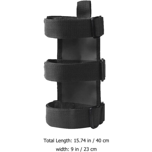 Adjustable Fire Extinguisher Bracket Carrying Strap Wear-Resistant Nylon Pu Material Unhindered Shape Black 1
