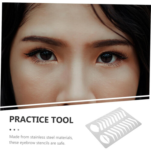 Eyebrow Stencil Eyebrow Drawing Mold Stainless Steel Sturdy Practice Template Shaping Tool 1
