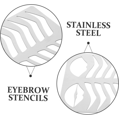 Eyebrow Stencil Eyebrow Drawing Mold Stainless Steel Sturdy Practice Template Shaping Tool 2