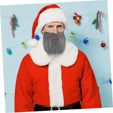Santa Claus Beard Fake Beard Grey for Men Costume Christmas Party Favors Performance Cosplay Prop