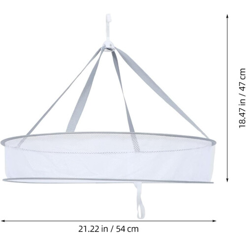 Faltbarer Wäschekorb/Pullovertrockner, weiß, 61 cm, Polyester-Netzgewebe, offenmaschig 1