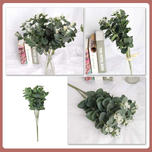 Künstliche Eukalyptusblätter, Plastikblumen 2