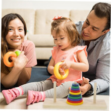 Wooden Tower Puzzle Stacking of Hanoi Game for Adults Problem Solving and Relaxation Activity