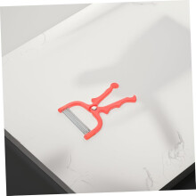 Herramienta depilatoria facial con resorte para mujeres con piel sensible, de metal y plástico rojo.