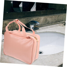 Reise-Kulturbeutel, Kosmetiktasche, hängender Kulturbeutel, Würfel-Aufbewahrungsorganizer, robustes PU-Leder, tragbar