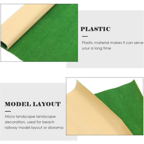 Cuttable Artificial Turf Grass Mat 35X50Cm Medium Green Sand Table Lawn Model