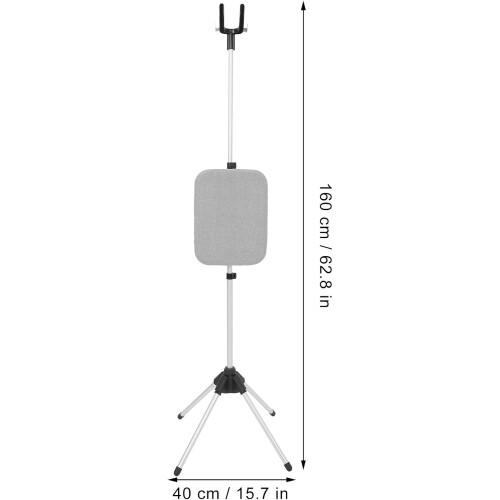 Foldable Clothes Steamer Rack for Garments with Adjustable Height 90-160cm 1
